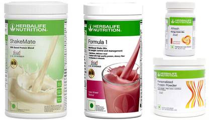 HERBALIFE Formula 1 Rose Kheer + Protein Powder 200 G+ Shake Mate + Afresh - Cinnamon Protein Shake