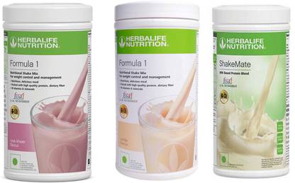 HERBALIFE FORMULA1 ROSE KHEER 500 GRAM & VANILLA 500 GRAM & SHAKEMATE 500 GRAM Protein Shake