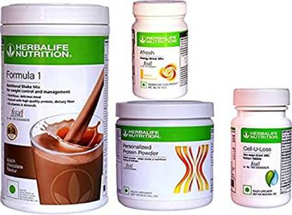 Herbalife Nutrition Formula 1 chocolate,Protein 200gm +Afresh lemon +Cell U Loss Tablet Protein Shake