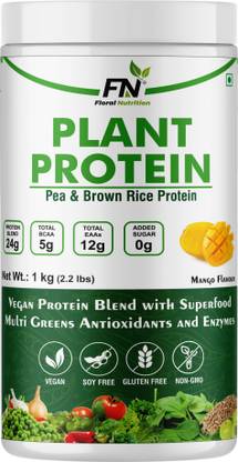 Floral Nutrition Plant Protein Powder Pea & Brow Rice Protein 24G Protein BCAA & Vitamin Plant-Based Protein