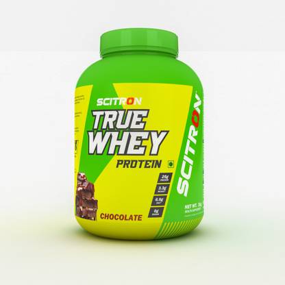 Scitron True Whey With 25gm Protein,3.3gm Bcaa,6.9gm Eaa For lean Muscle Gain & Recovery Whey Protein