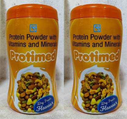 Protimed Protein Powder Vitamin B12 VitaminD3 Calcium Stamina Weight Muscle Growth Health Protein Blends