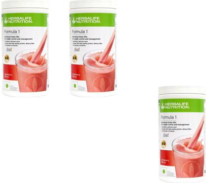 HERBALIFE Formula 1 Shak STRAWBERRY Flavour For Weight Loss 3 PCS Protein Shake