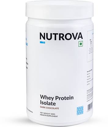 NUTROVA Whey Protein Isolate 24g Protein Every 30g Scoop, Cocoa & Dark Chocolate Flavour Whey Protein