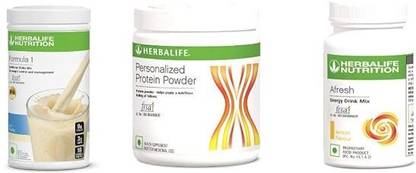 HERBALIFE Formula 1 Kulfi 500g with Personalized Protein Powder 200g and Afresh Elaichi Energy Bars