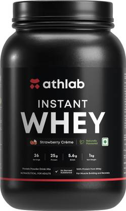 Athlab Instant Whey Protein Concentrate, 25g Protein - Naturally Sweetened & Flavoured Whey Protein