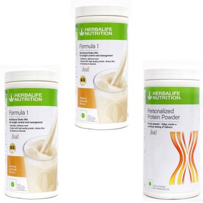 HERBALIFE Formula 1Shake Mix - Banana Flavor 2 PCS + Protein Powder 400 Grams Plant-Based Protein