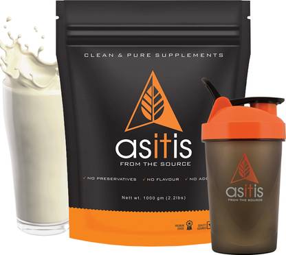 AS-IT-IS Nutrition Whey Protein Concentrate 80% 1kg + Shaker bottle 470ml(combo) Whey Protein