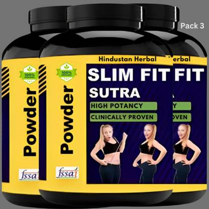 hindustan herbal Slim Fit Sutra, Body Slim Medicine, Loss Weight, Flavor Strawberry, Pack of 3 Whey Protein