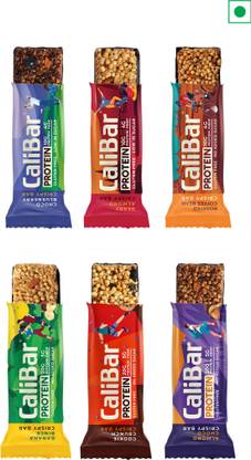 CaliBar Crispy Protein Bar | Pack of 6 | All Flavor Sampler Protein Bars