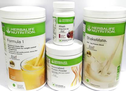 HERBALIFE Formula1 Mango 500g Shakemate 500g Protine 200g & Afresh Kashmeri Kawa 50g Protein Blends