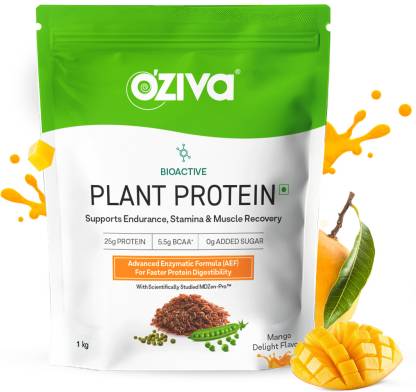 OZiva Bioactive Plant Protein (25g Vegan Protein) for Endurance & Muscle Recovery Plant-Based Protein