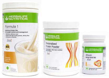 HERBALIFE F1 BANANA+ PP 200 G+AFRESH GINGER FOR Weight Loss Plant-Based Protein