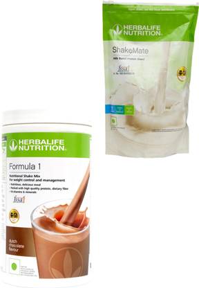 HERBALIFE Formula1 Shake - Chocolate Flavor With Shake Mate Milk Powder - Vanilla Flavor Plant-Based Protein