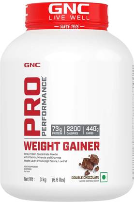 GNC PRO PERFORMANCE WEIGHT GAINER 3 KG (DOUBLE CHOCOLATE) Weight Gainers/Mass Gainers