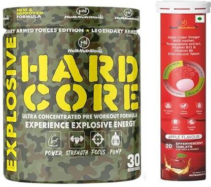 Hulk Nutrition Pre-Workout For Insane Energy With Apple Cider for Weight Loss & Fat Metabolism Pre Workout