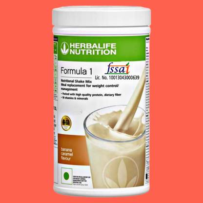 HERBALIFE 114 Formula 1 Mix Banana Nutritional Shake, 500g (White) Nutrition Bars