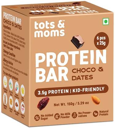 TOTS AND MOMS Choco & Dates Protein Bars