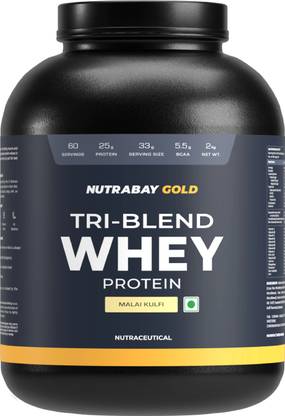 Nutrabay Gold Tri Blend Whey Protein (Hydrolyzed, Isolate & Concentrate) - 25g Protein Protein Blends
