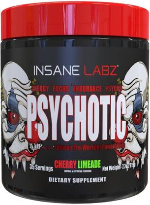 insane labz PSYCHOTIC Cherry Limeade FLAVOUR | EXTREME PRE WORKOUT | EXTREME ENERGY Creatine Creatine