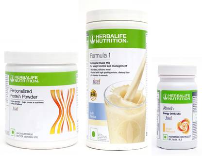 HERBALIFE FORMULA1 KULFI 500 G PROTIEN 200 G AFRESH ENERGY DRINK GINGER 50 G Plant-Based Protein