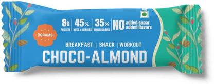 9grams Choco-Almond Fudge Brownie, dessert bar X 5 Bars, 9g Protein Bars
