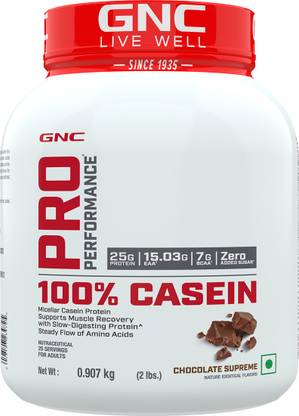 GNC Pro Performance 100% Micellar Casein | Chocolate Supreme | 2 lbs Whey Protein