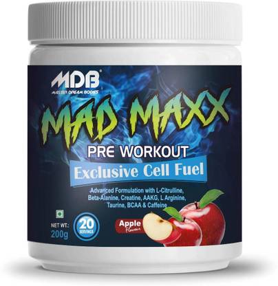 Master Dream Bodies (MDB) MAD MAXX Pre Workout | Caffeine, Creatine, Citrulline, Beta-Alanine, AAKG Pre Workout