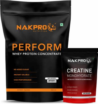 Nakpro Perform Whey Protein Concentrate with Creatine Monohydrate | 100g Creatine + Whey Protein