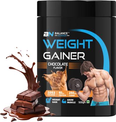 BN BALANCE NUTRITION Mass Gainer, High Protein Gainer Powder | with Creatine & Digestive Enzymes Weight Gainers/Mass Gainers