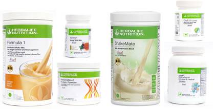 HERBALIFE FORMULA1SHAKE ORANGE+PP200+SHAKEMATE+TULSI +CELL U LOSS+MULTIVITAMIN TABLET Protein Shake