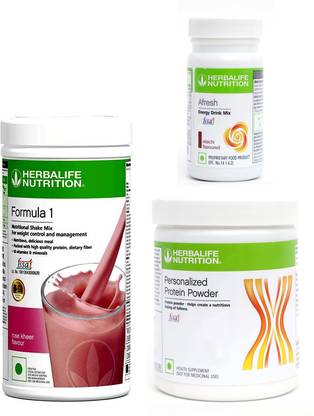 HERBALIFE FORMULA1ROSE KHEER 500 G PROTIEN 200 G AFRESH ENERGY DRINK ELAICHI 50 G Plant-Based Protein