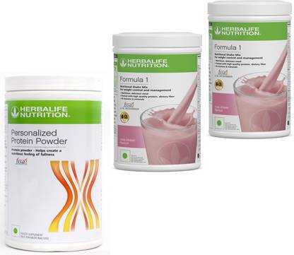 HERBALIFE FORMULA 1 ROSE 2PEICE (500gm) WITH PROTIEN POWDER (400gm) WITH 1 STRAW Plant-Based Protein