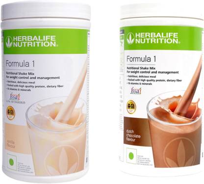 HERBALIFE Formula 1 Shake Mix- Vanilla Flavor & Chocolate Flavor For Weight Loss Plant-Based Protein