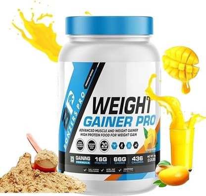 bonzers pro Weight Gainer Pro Mango Flavour Weight Gainers/Mass Gainers