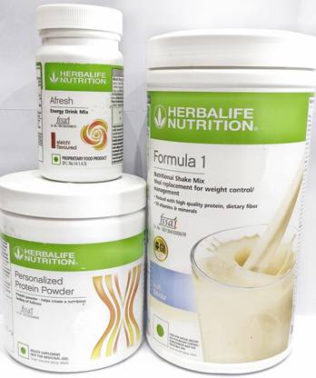 HERBALIFE Formula1 Kulfi 500g Protine Powder 200g & Lemon Afresh 50g. For Waight Loss Plant-Based Protein