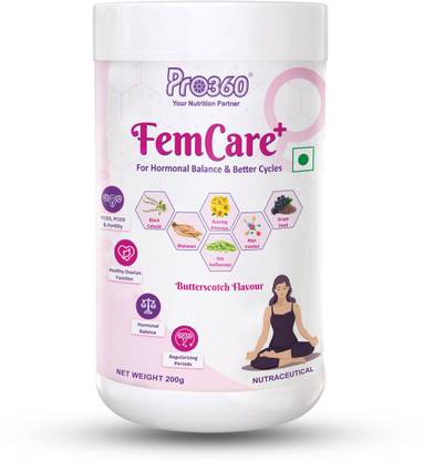 PRO360 FemCare+ PCOS PCOD Women Supplement Powder for Hormonal Balance, Better Cycles Protein Shake