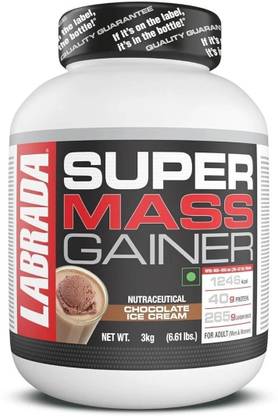 Labrada nutrition New Super Mass Gainer 3kg | High-Calorie Protein Powder for Muscle Growth. Weight Gainers/Mass Gainers