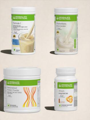 HERBALIFE F1 SHAKE MIX-KULFI,SHAKEMATE,PP-200GM AND CINNAMON (PACK OF 4) Protein Shake