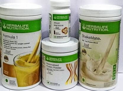 HERBALIFE Formula1 Mango 500g Shakemate 500g Protine 200g & Afresh Elachi 50g Protein Blends