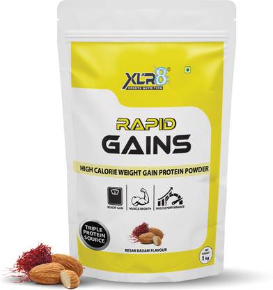 XLR8 Rapid Gains high calorie and high protein formula, Triple Protein Source Weight Gainers/Mass Gainers