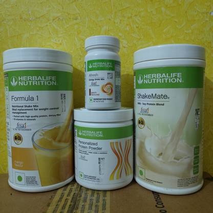 Herbalife Nutrition WEIGHT LOSS COMBO F1 MANGO SHAKE SHAKEMATE PROTEIN POWDER 200GM AFRESH ELAICHI Protein Bars