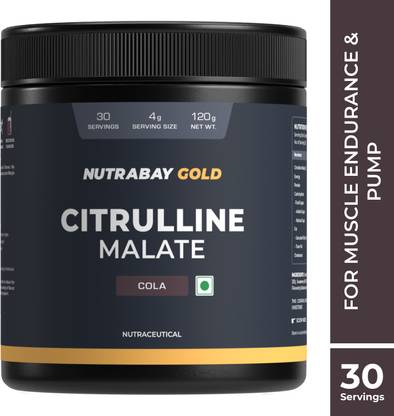 Nutrabay Gold Citrulline Malate 2:1 Supplement Powder, Boosts Nitric Oxide, Pre Workout