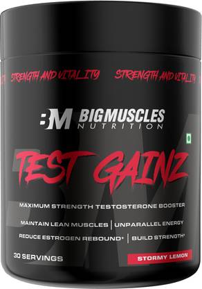 BIGMUSCLES NUTRITION Test Gainz | Maximum Strength Testosterone Booster Supplement | 30 Servings Pre Workout