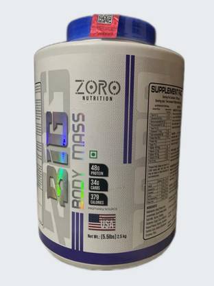 SAINI NUTRO LIFE Zoro Nutrition Big Body Mass (5.5lbs, 2.5kg) formulated by USA, Kesar Kulfi Weight Gainers/Mass Gainers