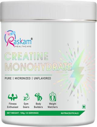 Raskam Pure Monohydrate | GMP Certified & FDA Registered-33 Servings Creatine
