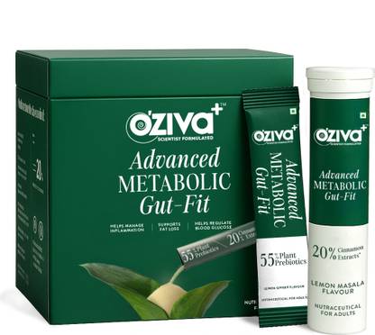 OZiva Advanced Metabolic Gut-Fit For Gut & Metabolic Heath, With Probiotic + Prebiotic Pre Workout