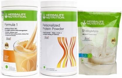 HERBALIFE Weight Loss Combo Pack Formula 1 Orange + personalized protein powder + SM Plant-Based Protein