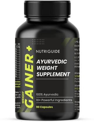 Nutri Guide New and Improved Formula Weight Gainer+ Muscle Mass Gainer I 100% Ayurvedic Weight Gainers/Mass Gainers
