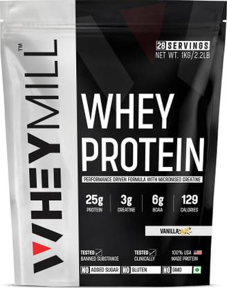 wheymill 100% Whey Protein | with Creatine | Easy Mixing, Low Carbs | Whey Protein